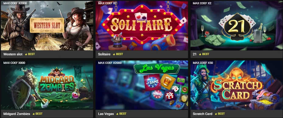 Catálogo de juegos de casino