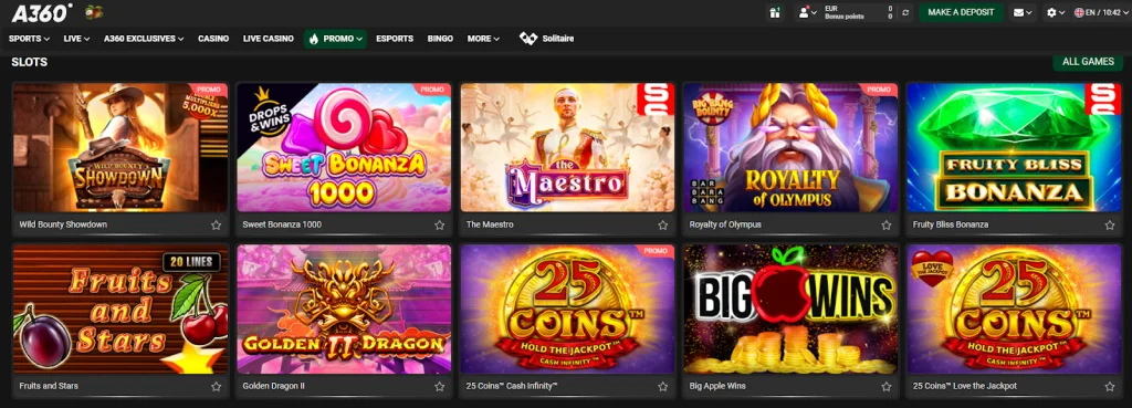 Juegos de a360.bet 2026